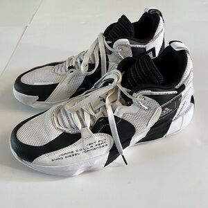 Adidas Dame 7 Shaq Reebok Damenosis Size 9.5 9 1/2 Basketball Shoes White Black